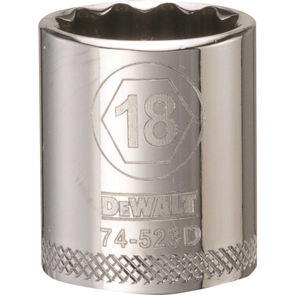 

DEWALT Socket 12 Point 3/8" Drive 18MM