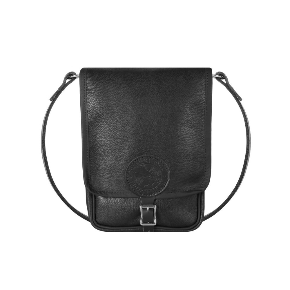 Duluth Pack 6 Liter Capacity Black Pebbled Leather Haversack