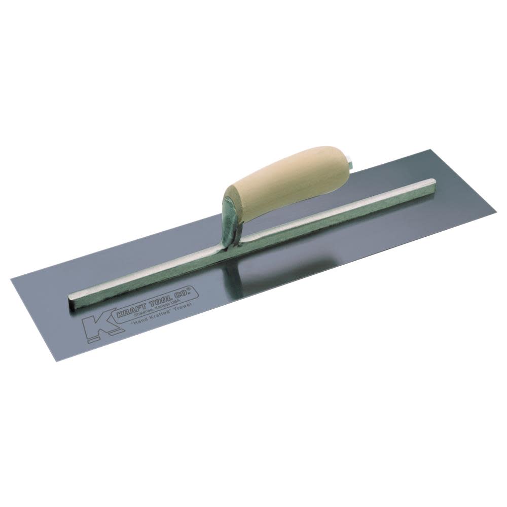 

Kraft Tool Co 24 In. x 4 In. Blue Steel Cement Trowel with Wood Handle