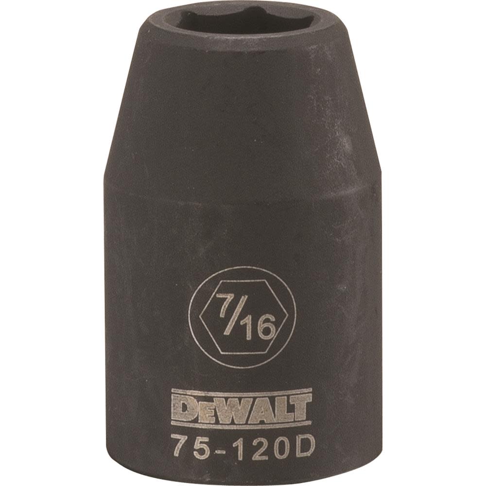 

DEWALT 1/2 Drive X 7/16 6PT Standard Impact Socket