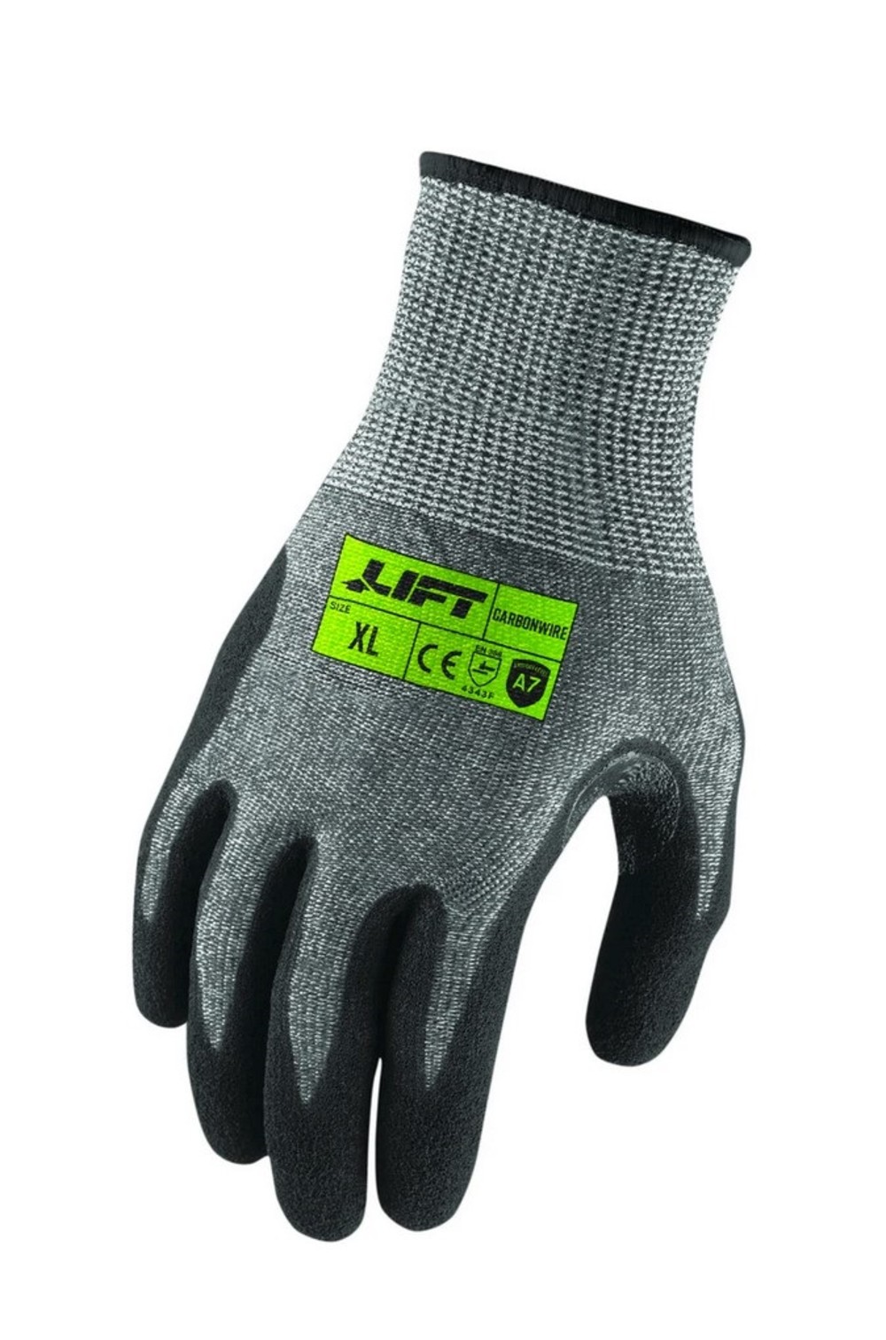 Lift Safety Carbonwire A7 Nitrile Microfoam Gloves, Medium GCN19KM