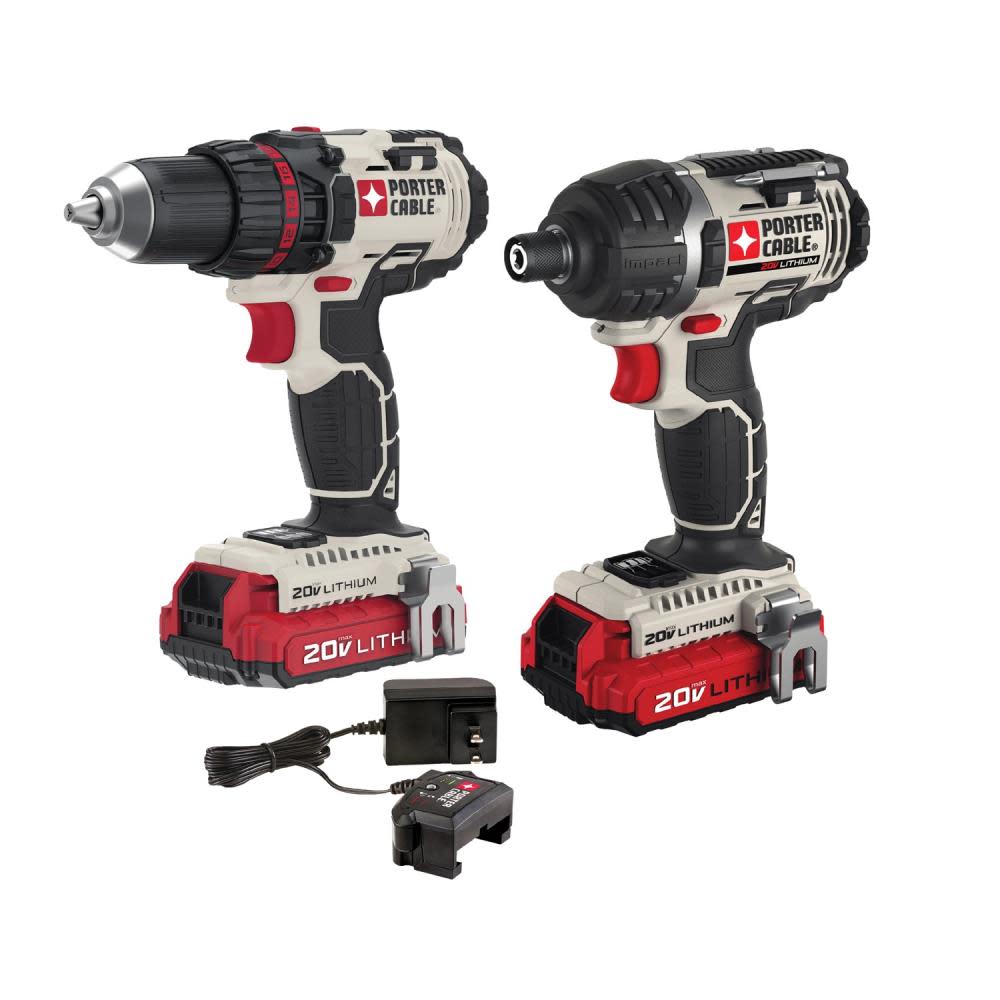 Porter Cable 20 V MAX Lithium 2 Tool Combo Kit PCCK602L2 Acme Tools