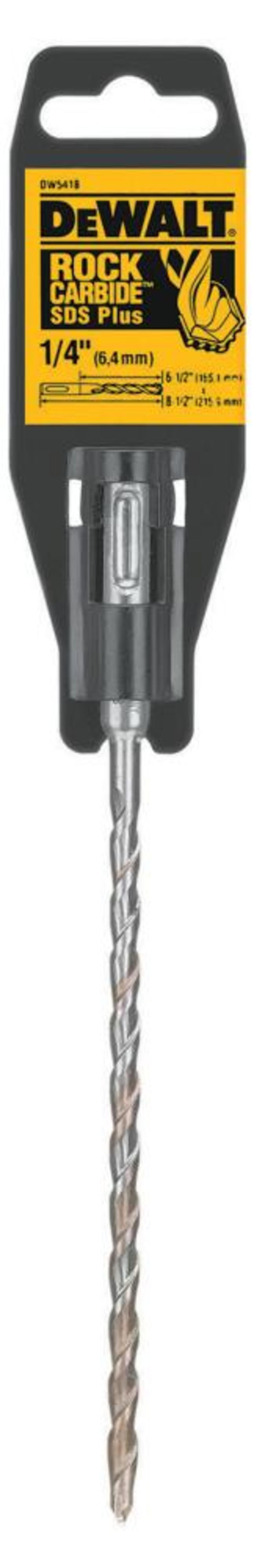 

DEWALT 1/4 In. x 6-1/2 In. x 8-1/2 In. Rock Carbide SDS+ Hammer Bit