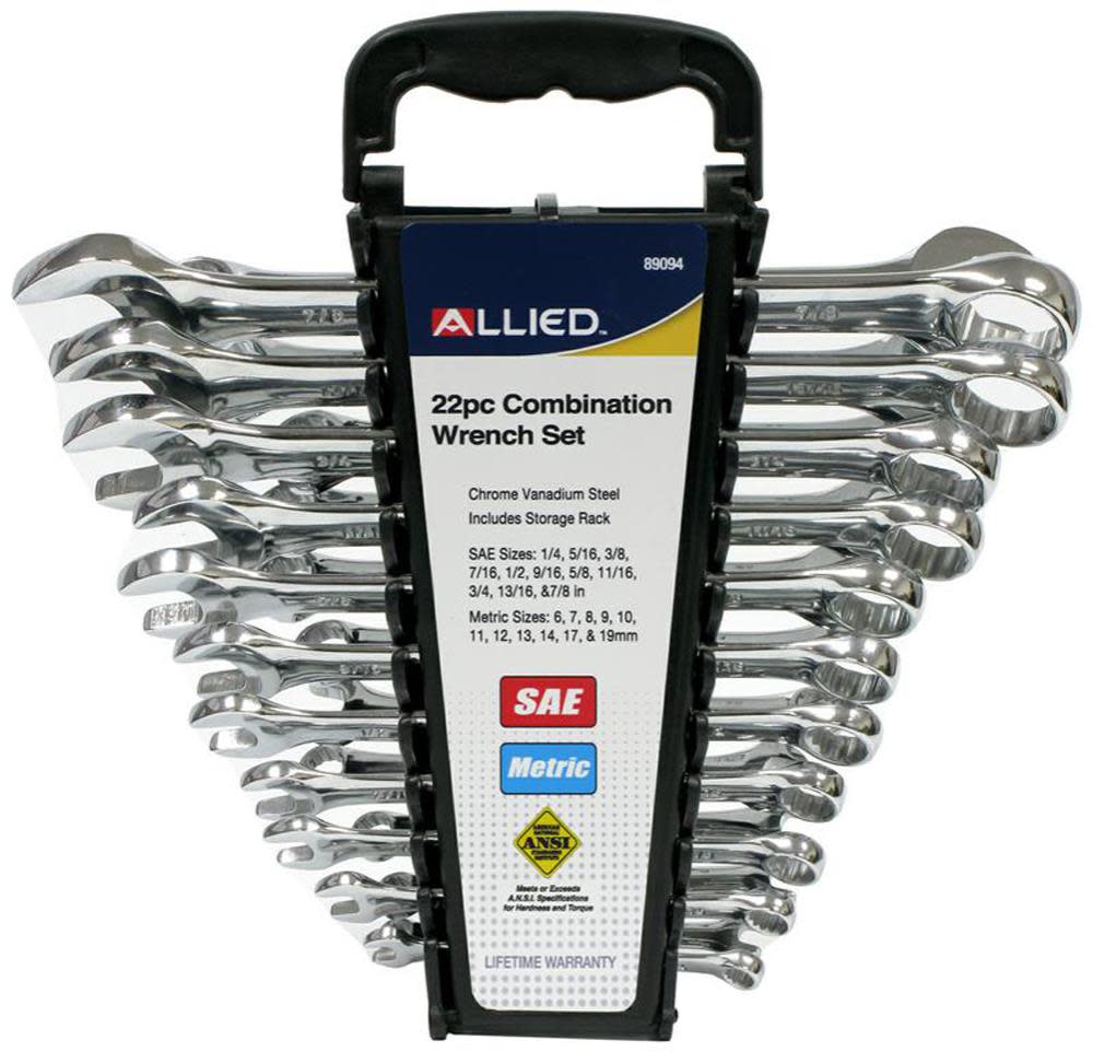

Allied International 22 pc. SAE/Metric Combination Wrench Set