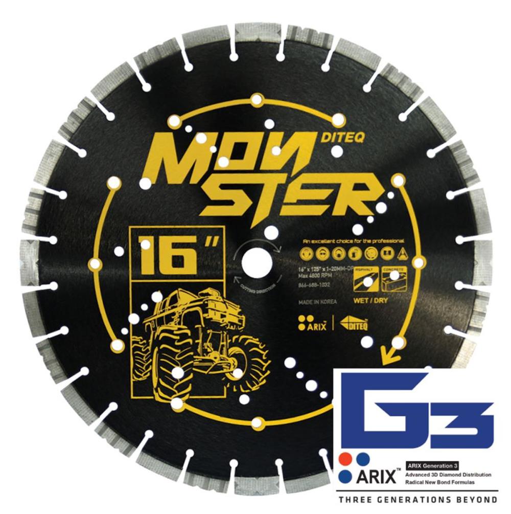 Diteq Monster 14 Inch Super Premium Segmented Turbo Rim Diamond Blade
