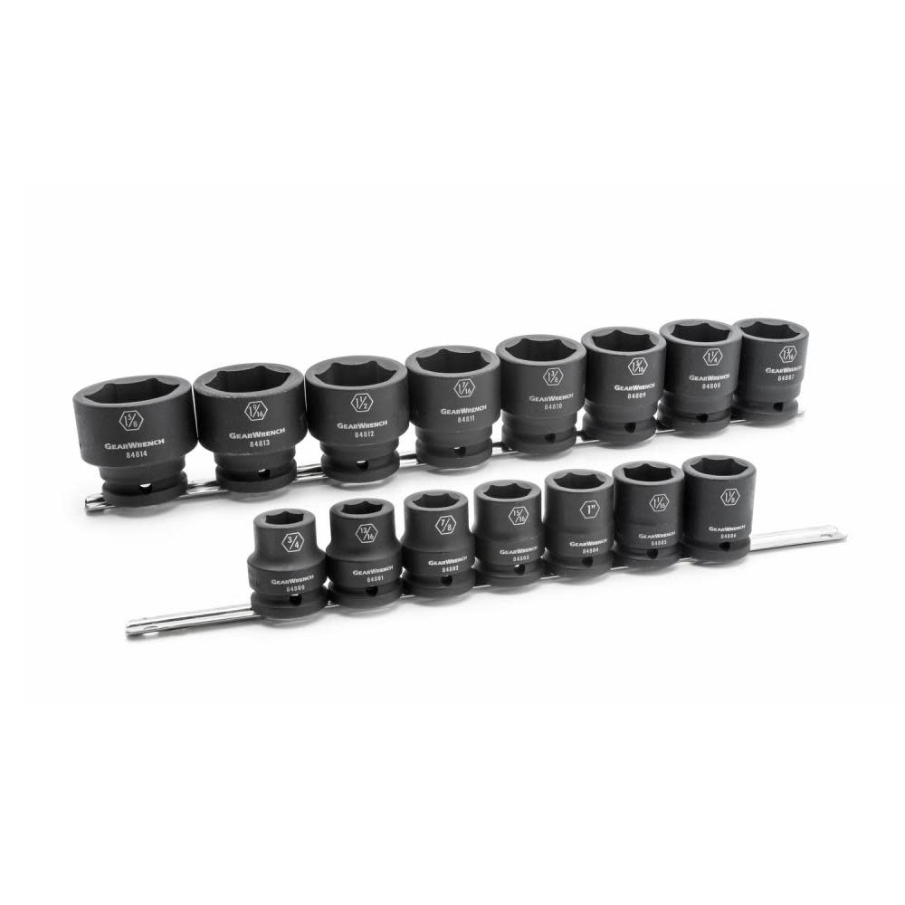 

GEARWRENCH Impact Socket Set 15 Pc 3/4 In Drive 6 Point SAE