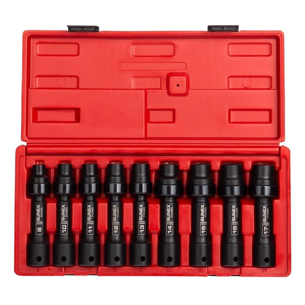 Sunex Socket Set 1/2in Drive Metric Impact Socket Set 9pc 2695