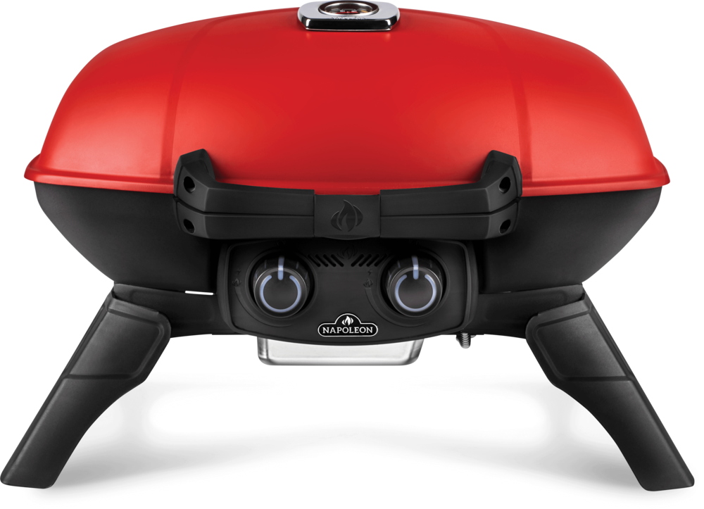 Napoleon TravelQ 285 Portable Propane Gas Grill with Griddle Red