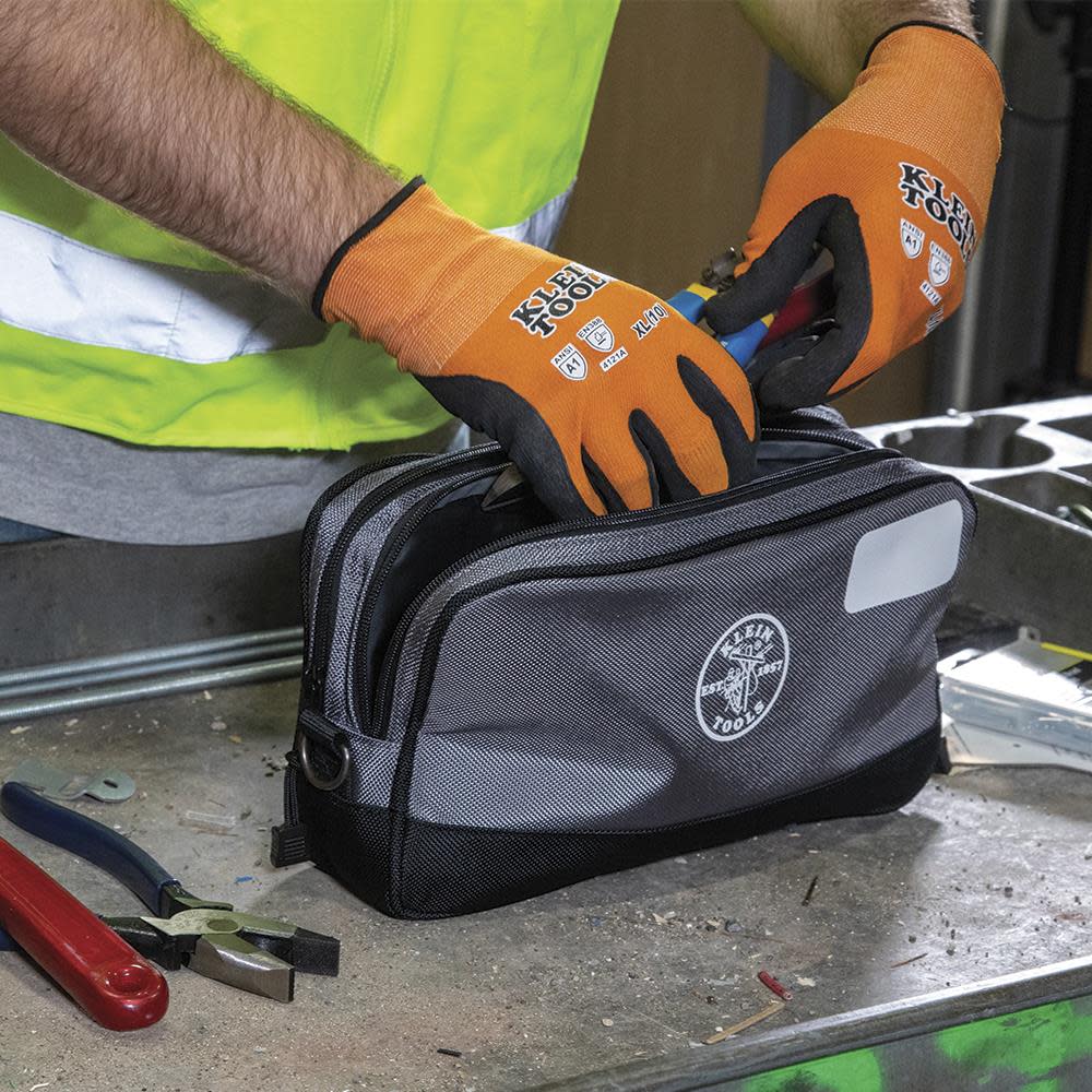 Klein Tools Double Zipper Bag, 12 x 7-Inch 55583 - Acme Tools Klein Tools Double Zipper Bag, 12 x 7-Inch 55583 - Acme Tools