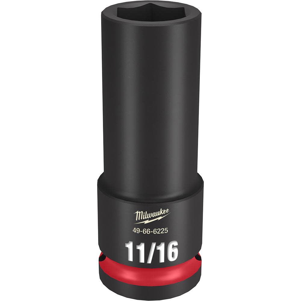 

Milwaukee Impact Socket 1/2" Drive 11/16" Deep 6 Point