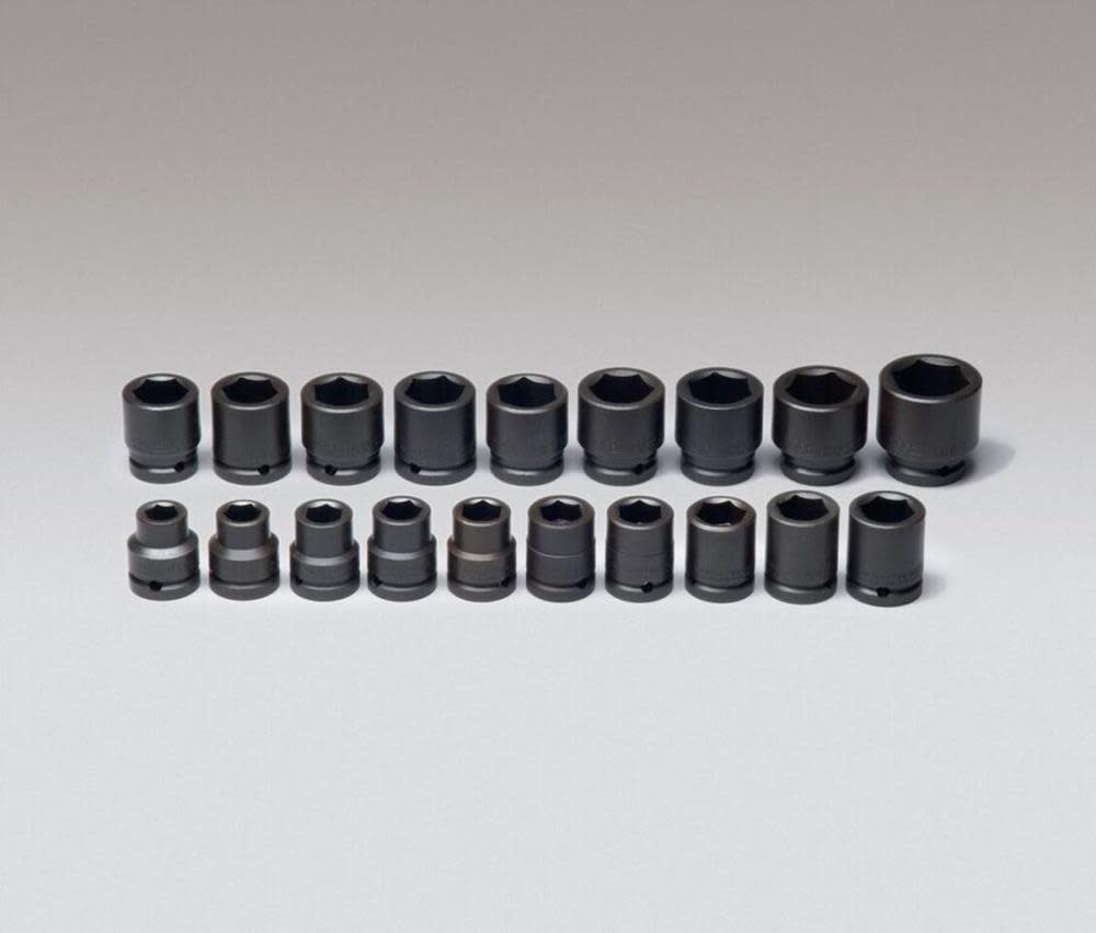 

Wright Tool 3/4 In. Dr 19 pc. 6 Pt Std Metric Impact Socket Set