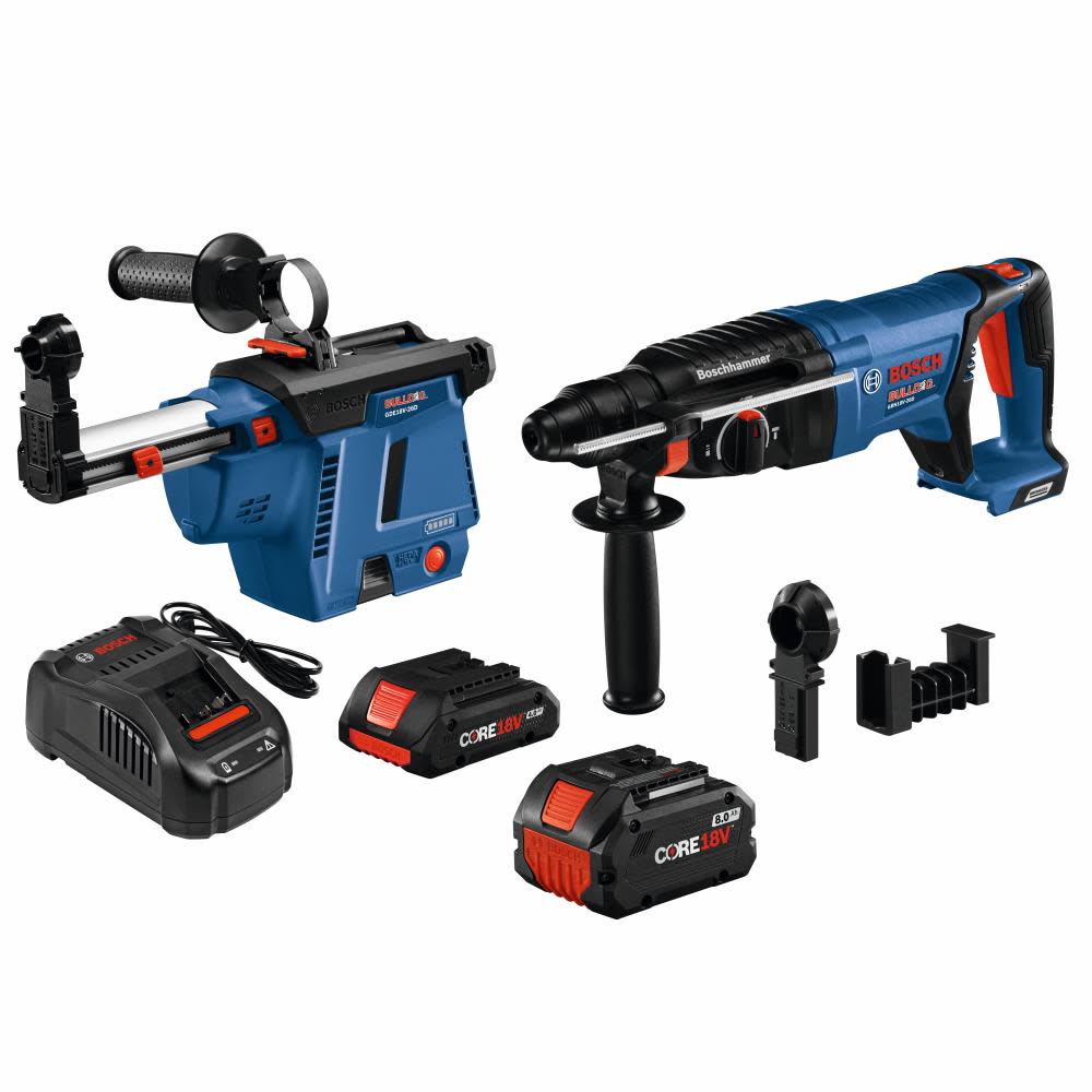 

Bosch 18V Bulldog 1" Rotary Hammer Kit with Mobile Dust Extractor