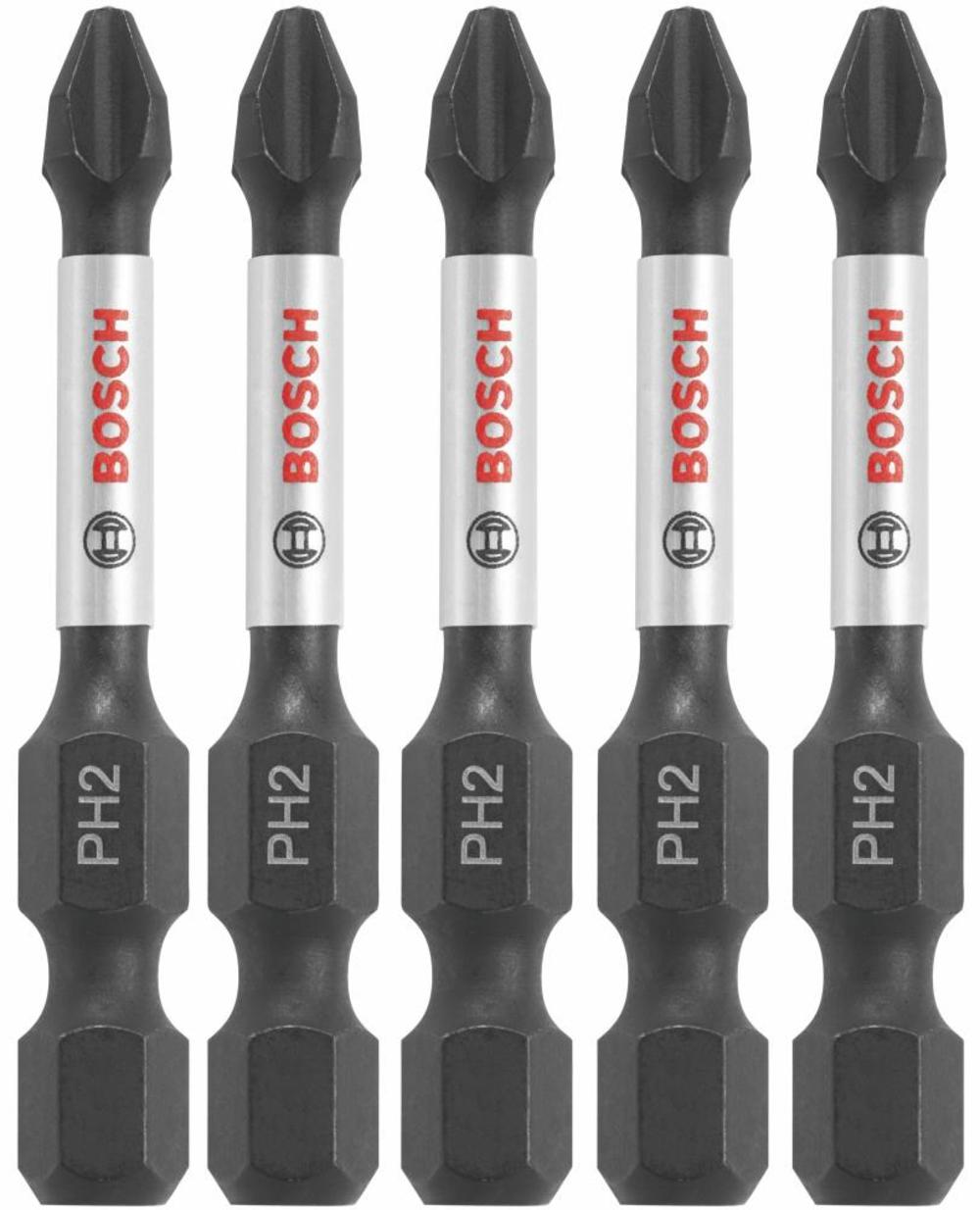 10x Bosch Extended Torsion Zone Double Ended Power Bit SQ & Phillips