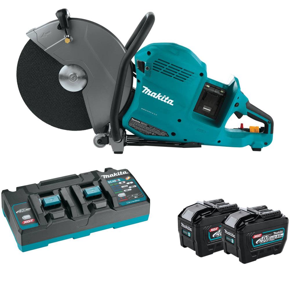 View Makita 40V max X2 (80V) XGT Brushless 14in Power Cutter Kit