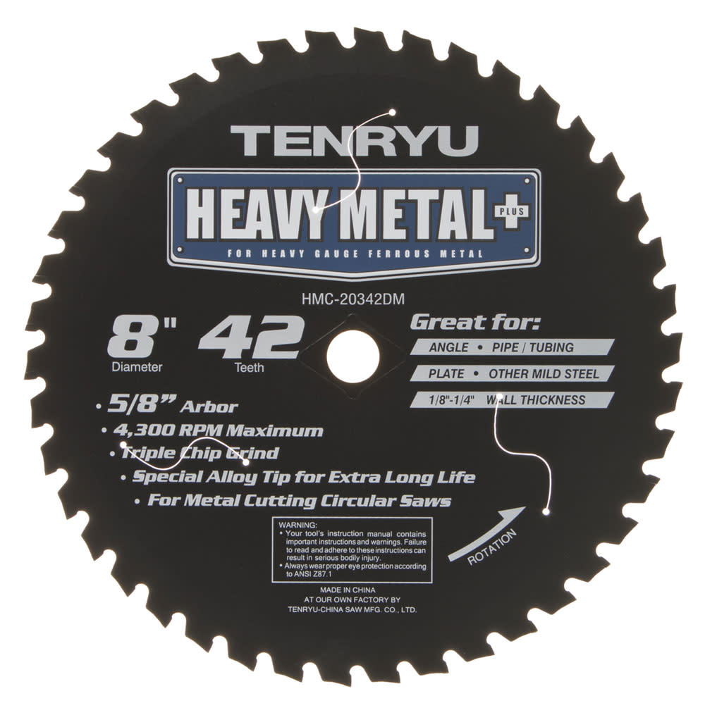 

Tenryu Heavy Metal Plus 8" x 42T 5/8" Arbor