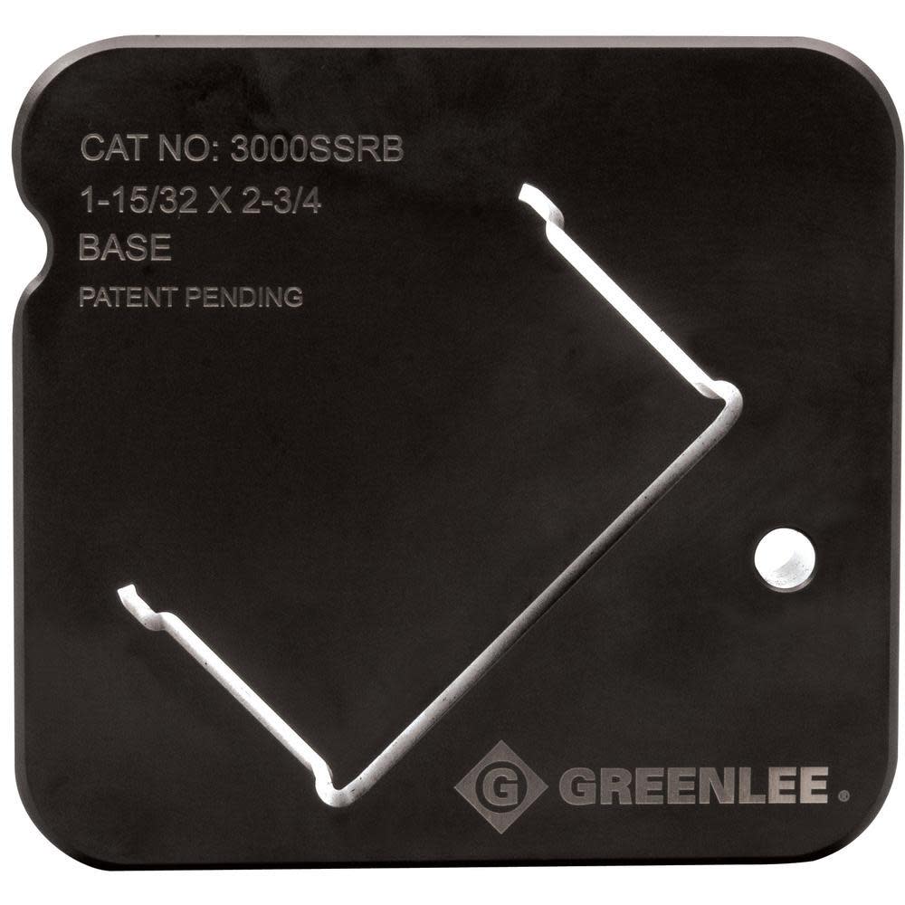 

Greenlee Le Grand 3000 Series Steel Raceway Die Set Base for Strut Cutter