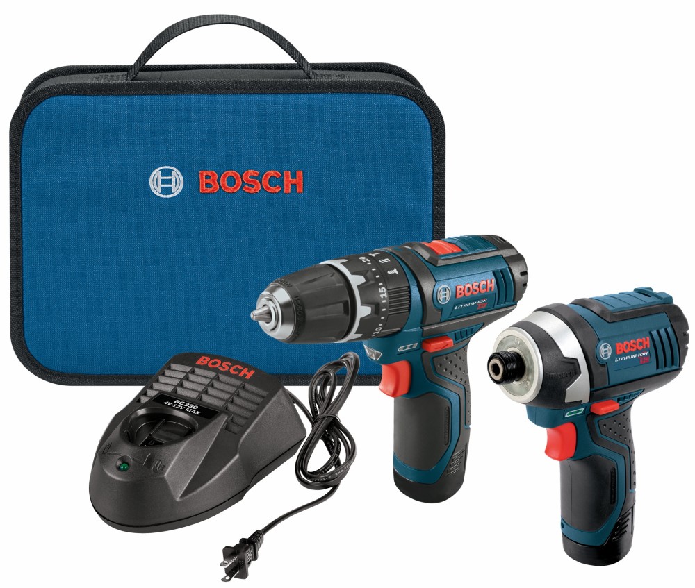 BOSCH CLPK27-120 12V Max 2-Tool Combo Kit with Two-Speed Pocket