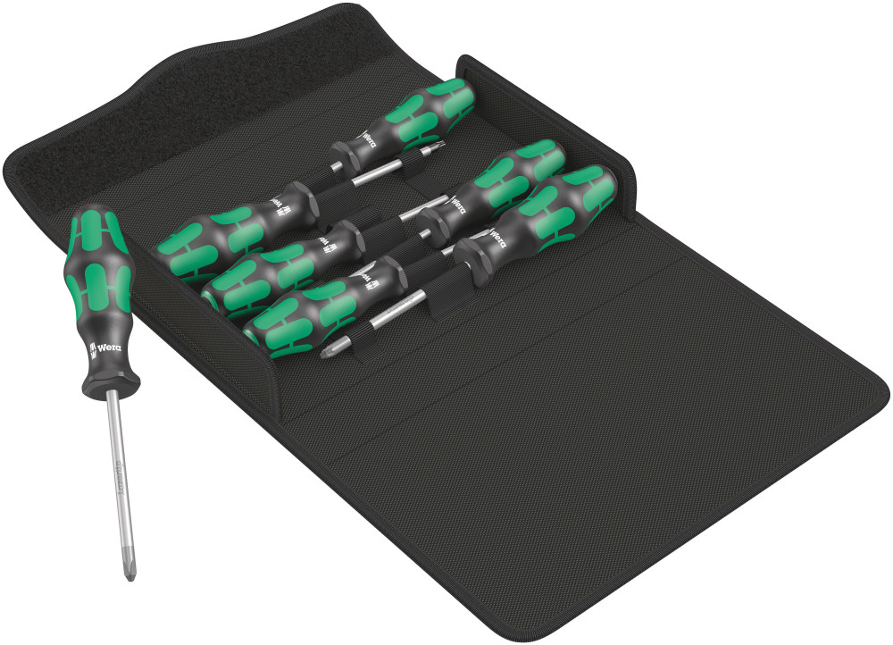 

Wera Tools 7pc Kraftform Plus 300/7 Set 1 Lasertip Screwdriver Set