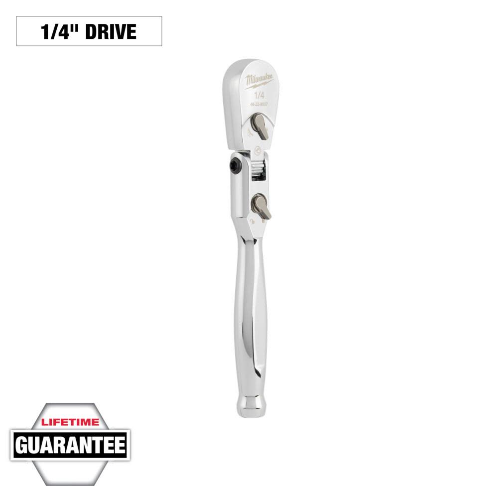 Milwaukee 1/4" Drive 6" Flex Head Ratchet