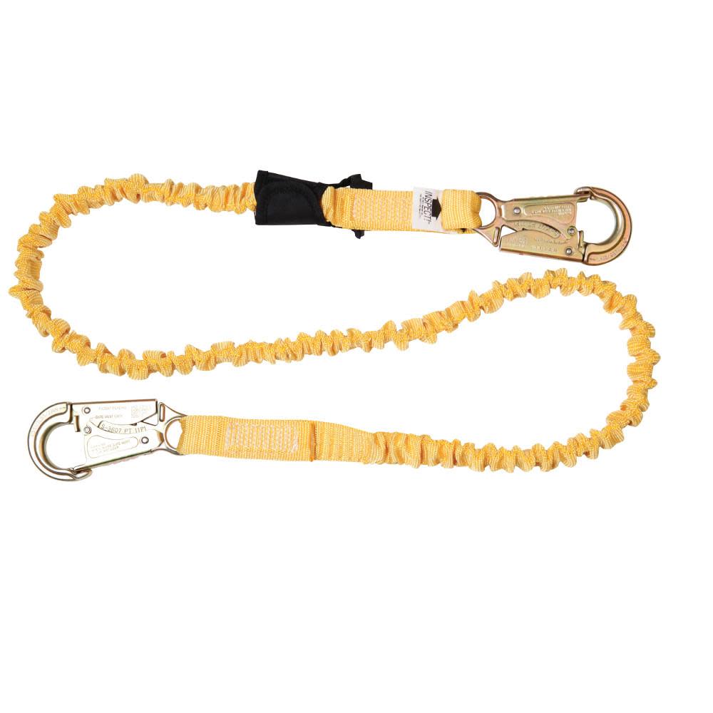 Werner 6ft SoftCoil Single Leg Lanyard (Energy Absorbing inner Core Snap Hook)