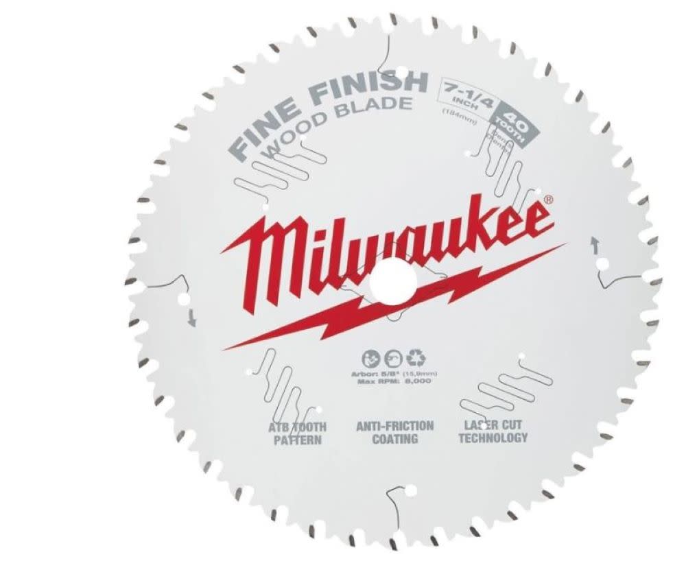 

Milwaukee 7-1/4 in. 40T Fine Finish Circular Saw Blade