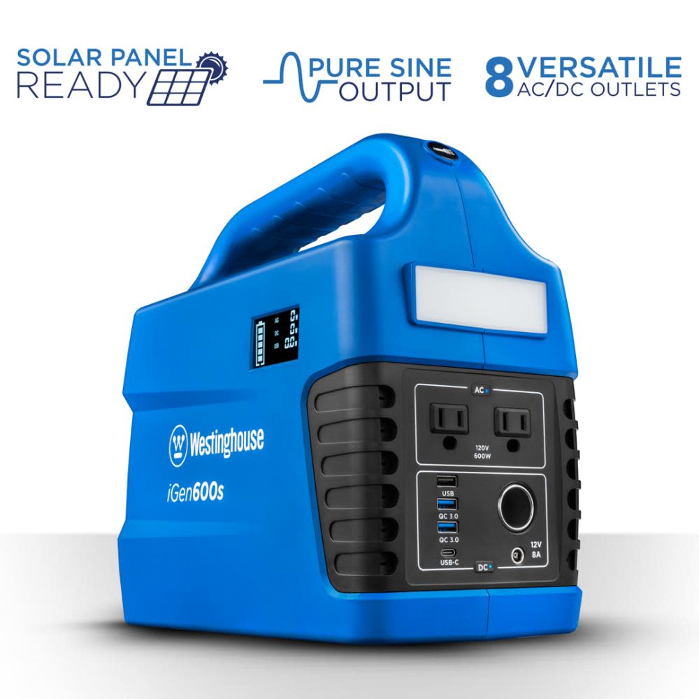 Westinghouse Outdoor Power iGen Portable Solar Generator 592 Watt Hour