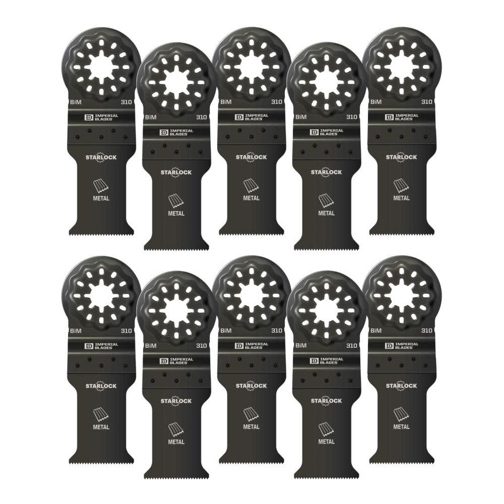 

Imperial Blades IBSL310-10 Starlock 1-3/16" Standard Thin Metal Blade 10PC