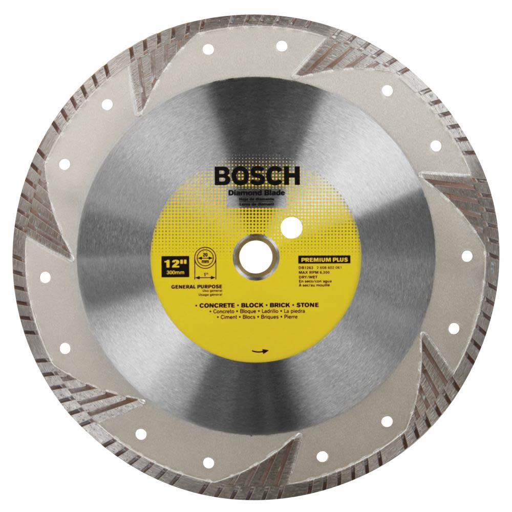 

Bosch 12" Premium Plus Turbo Rim Diamond Blade for Smooth Cuts
