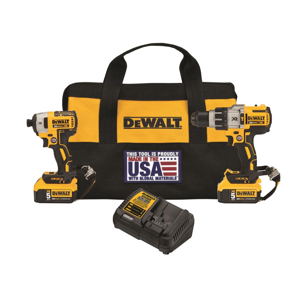 

DEWALT 20V MAX XR 2 Tool Combo Kit with LANYARD READY Attachment Points