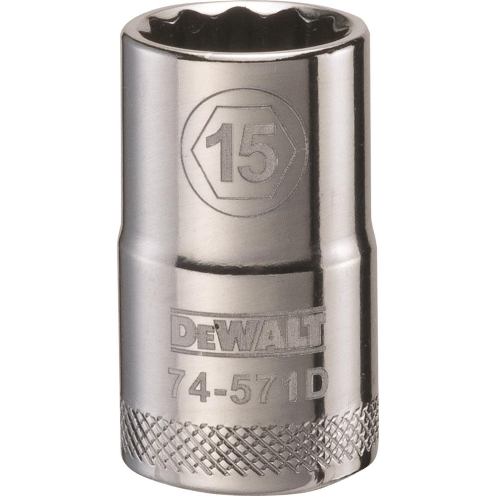 

DEWALT Socket 12 Point 1/2" Drive 15 MM