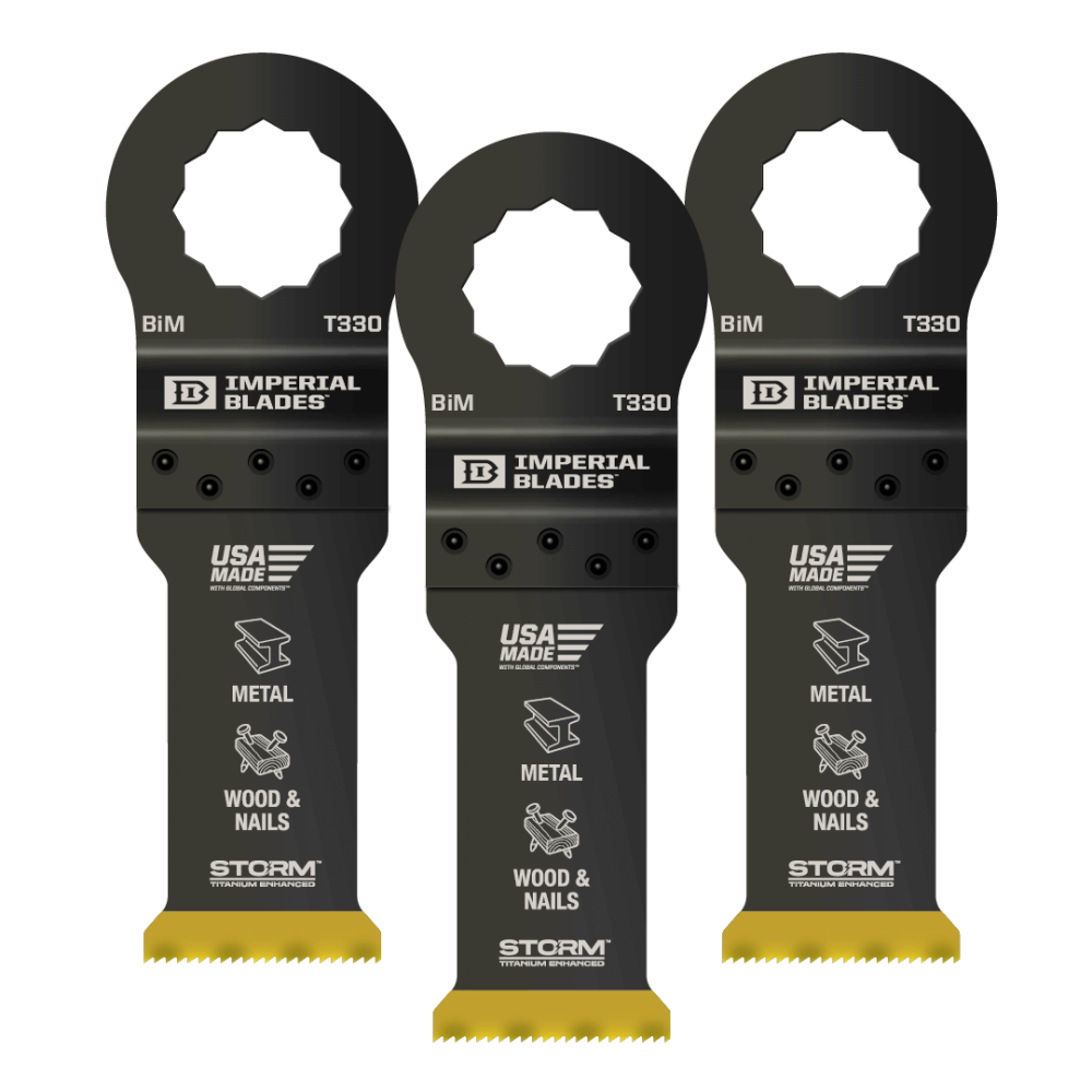 

Imperial Blades SuperCut 1-1/4" Multi-Material Storm Titanium Metal/Wood Blade 3PC