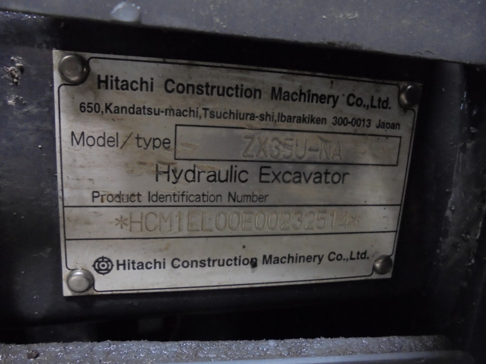 Hitachi ZX35U 29.9HP Open Canopy Mini Excavator - Used 2005 Hitachi ZX35U 29.9HP Open Canopy Mini Excavator - Used 2005