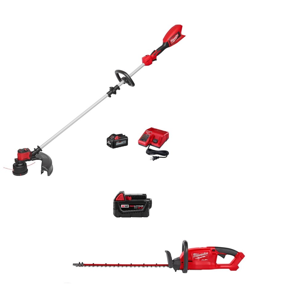 

Milwaukee M18 String Trimmer Kit & 24" Hedge Trimmer 5Ah Bundle
