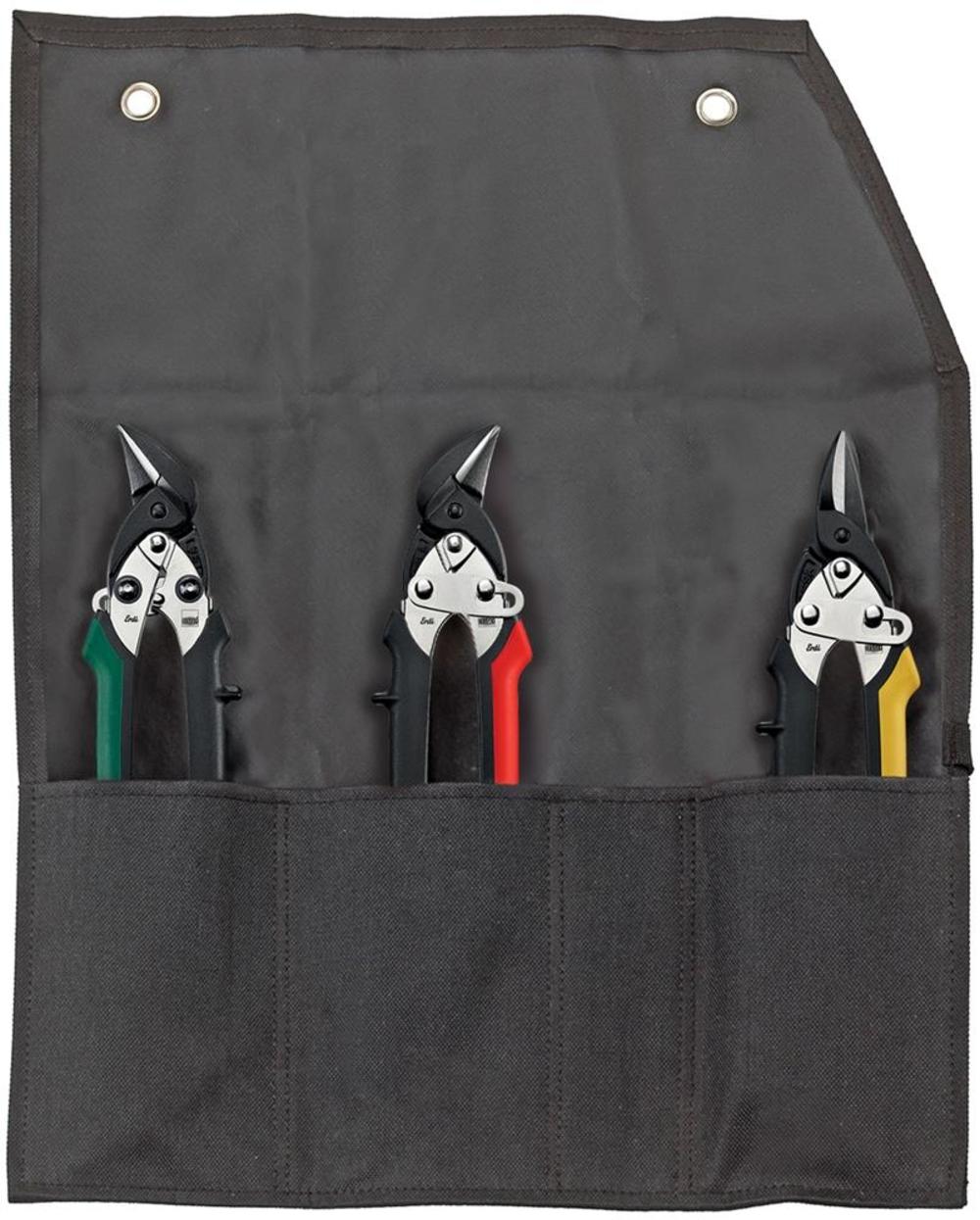 

D15A Compact Aviation Snip, Set of 3, One of Each - Red, Green & Yellow Handle