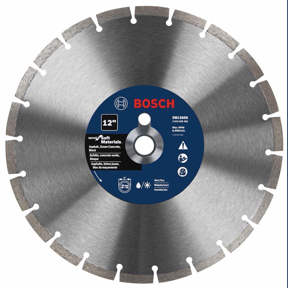 

Bosch 12" Standard Segmented Rim Diamond Blade for Soft Materials