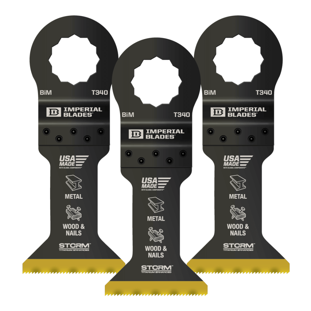 

Imperial Blades SuperCut 1-3/4" Multi-Material Storm Titanium Metal/Wood Blade 3PC