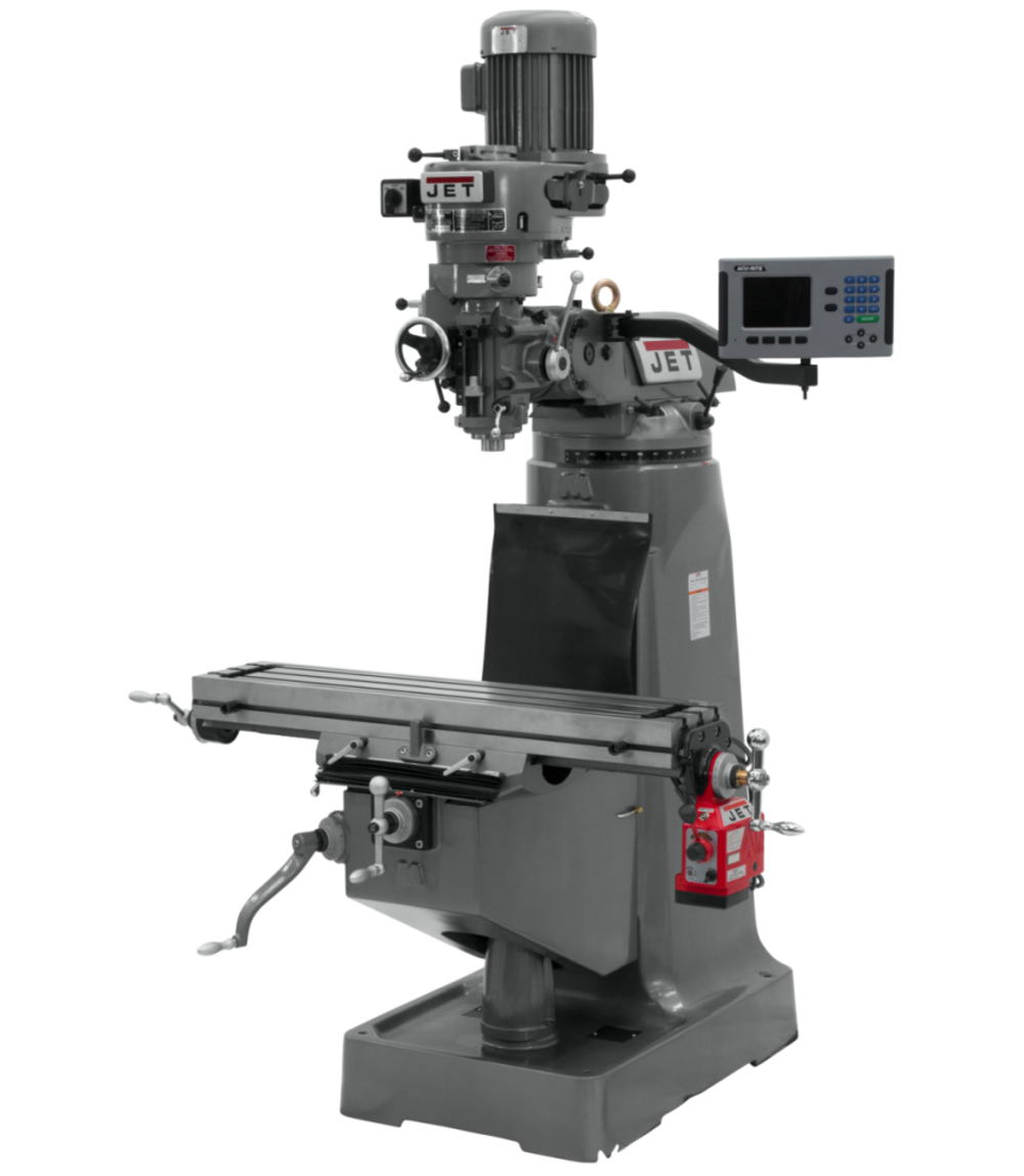 

JTM-1 Mill with ACU-RITE 200S DRO and X Powerfeed Installed