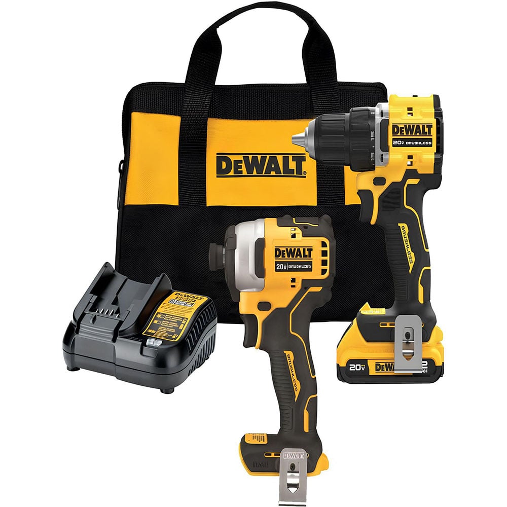 View DEWALT 20V Atomic Compact Drill Driver & 1/4 Inch Impact Driver Combo Kit Bundle