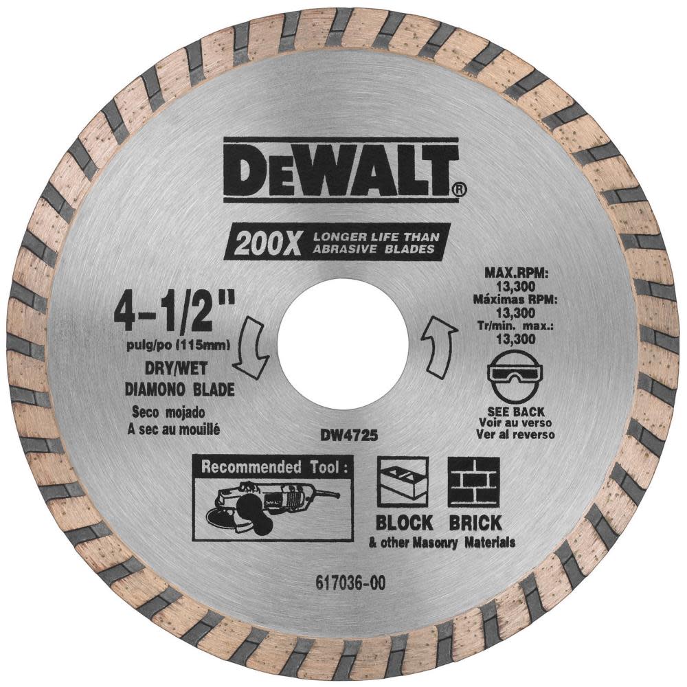 

DEWALT 4-1/2-in Performance Diamond Masonry Blade