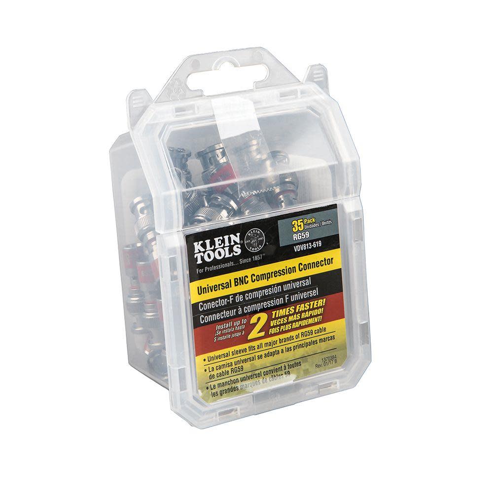 

Klein Tools Universal BNC Compression Connector RG59 Pack of 35