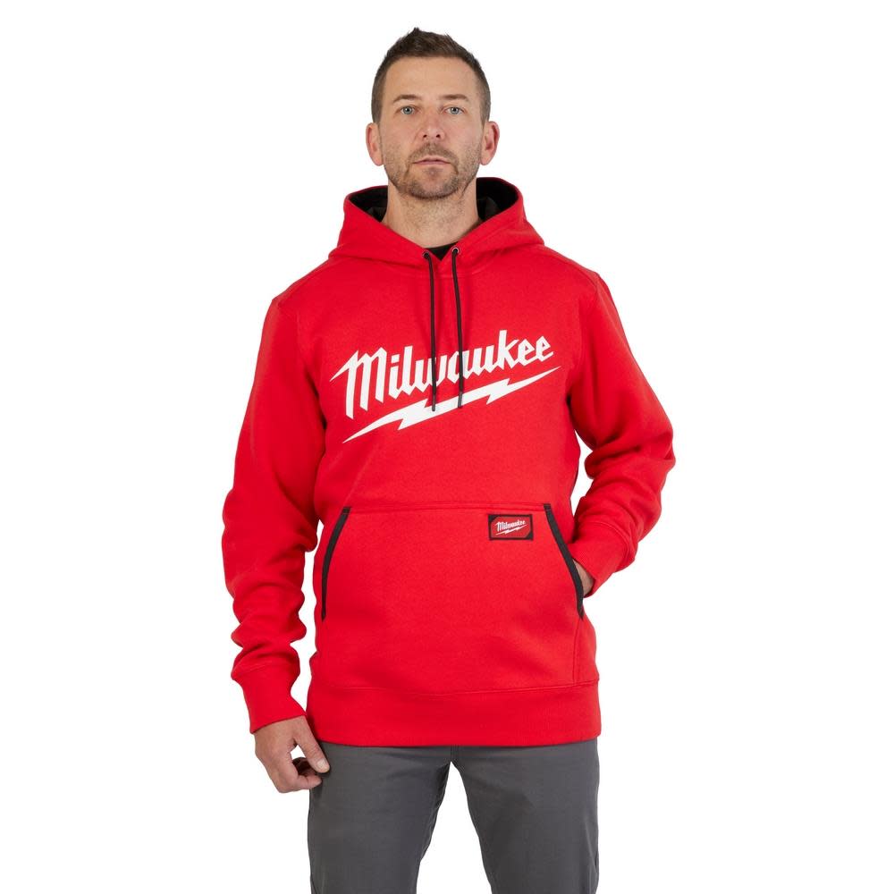 

Milwaukee Logo Midweight Pullover Hoodie Red Medium