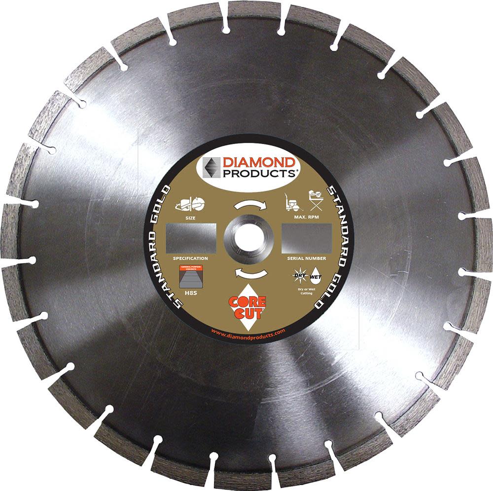 

Diamond Products 14 In. x .125 In. x UNV Standard Gold High Speed Blade