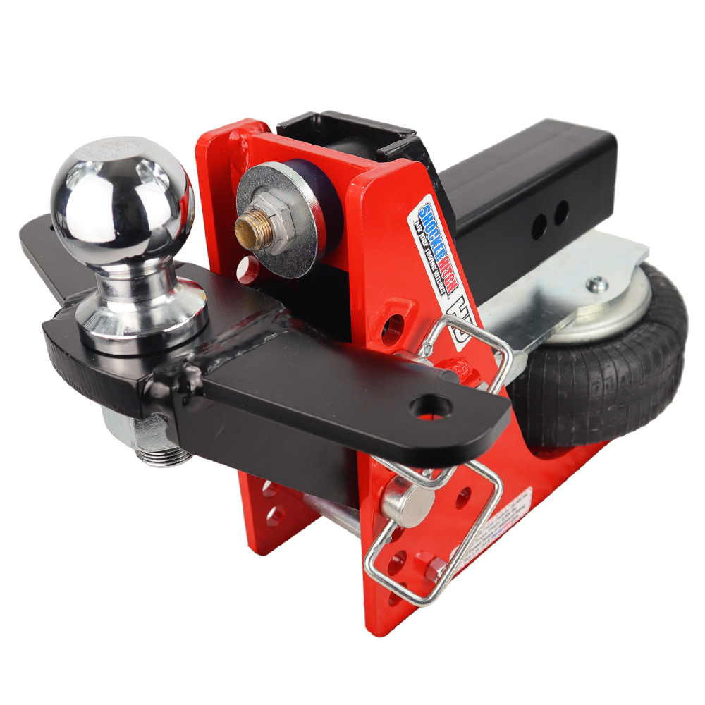 Shocker Hitch HD 20K 2.5 Inch Air Receiver Hitch & Raised Sway Bar Tab Ball Mount 2-5/16 Inch Hitch Balls