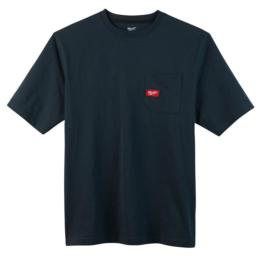 

Milwaukee Heavy Duty Pocket Blue Short Sleeve T-Shirt - 2X
