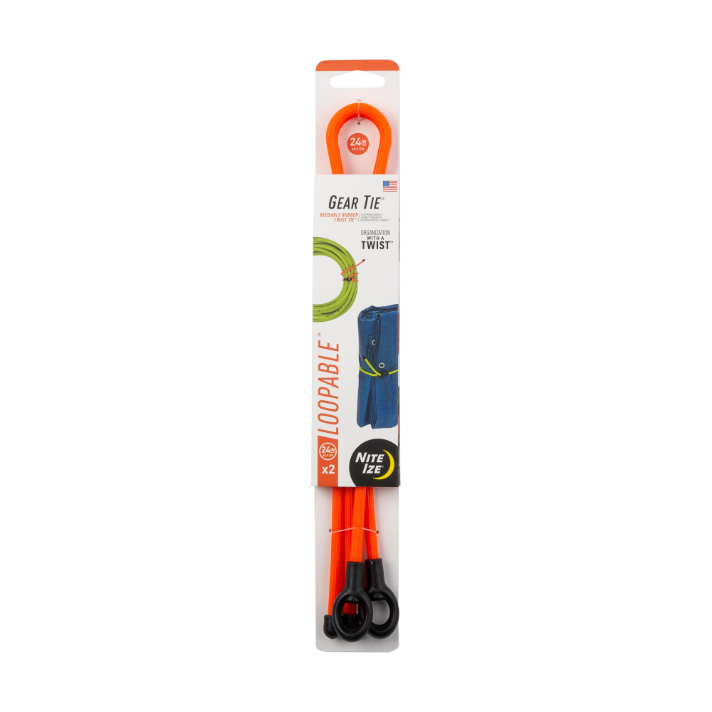 

Nite Ize Gear Tie Loopable Twist Tie 24" 2pk Bright Orange