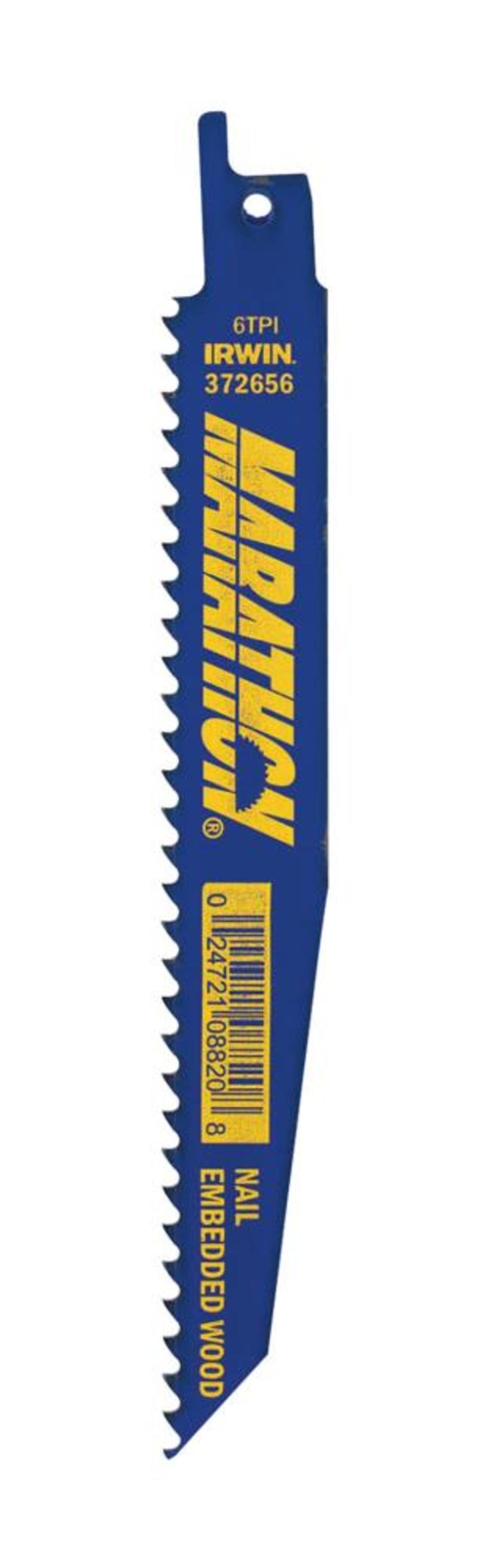 

Irwin 6 In. x 0.050 In. 6 TPI Reciprocating Saw Blade 5 pk.