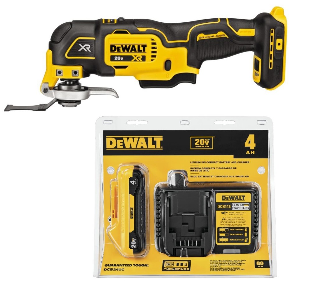 

DEWALT 20V Max XR Oscillating Multi Tool with 4Ah Battery Starter Kit