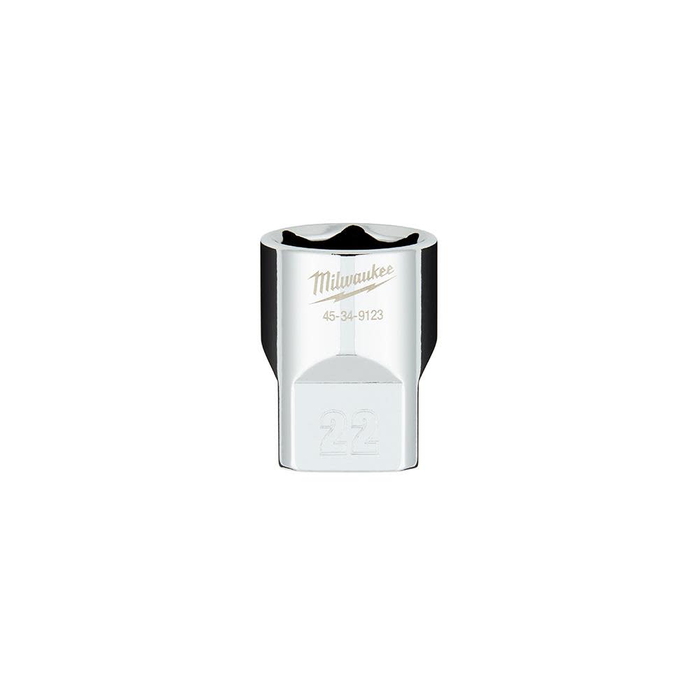 

Milwaukee 1/2 in. Drive 22MM Metric 6-Point Socket with FOUR FLAT Sides