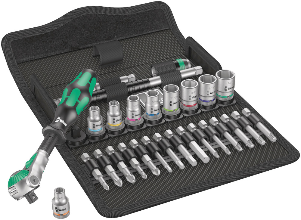 

Wera Tools 28pc 1/4" Drive 8100 SA 9 Zyklop Speed Ratchet Set