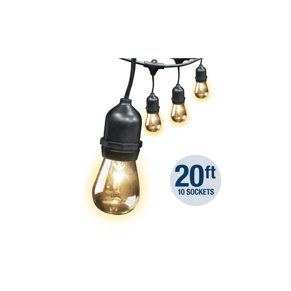 Feit Electric 130V 20 10 Lights Incandescent String Light Set 72034E Acme Tools